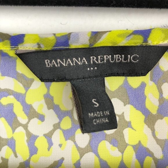 Banana Republic Womens Blouse Sheer V-Neck Draw String at Waist Small - Picture 10 of 11